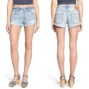 Levi's Distressed Exposed Button Fly Shorts